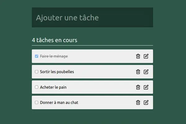 Aperçu du projet Todolist